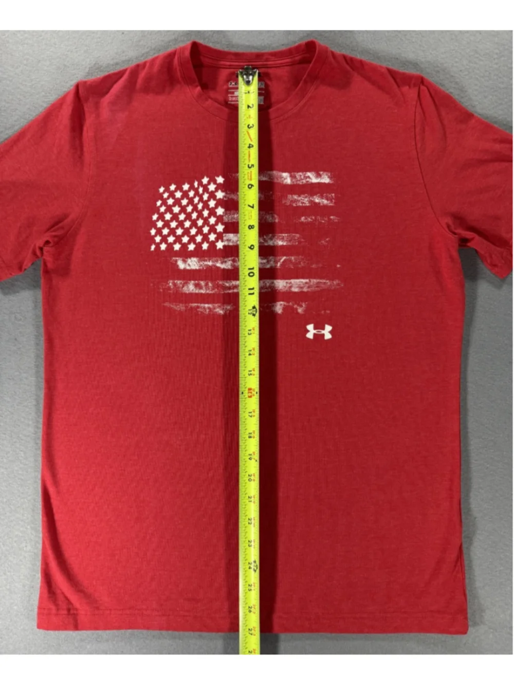 Under Armour Charged Graphic T Shirt US Flag Medium